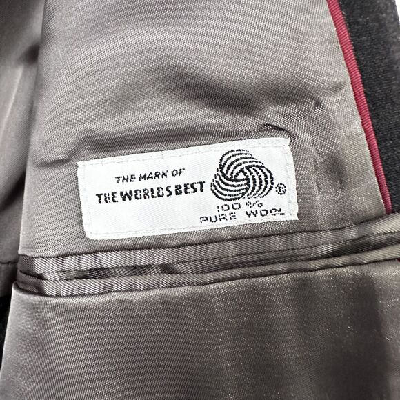 Vintage Meier & Frank Cricketeer Blazer Sport Coat Union 100% Wool Pinstripe - Picture 5 of 6